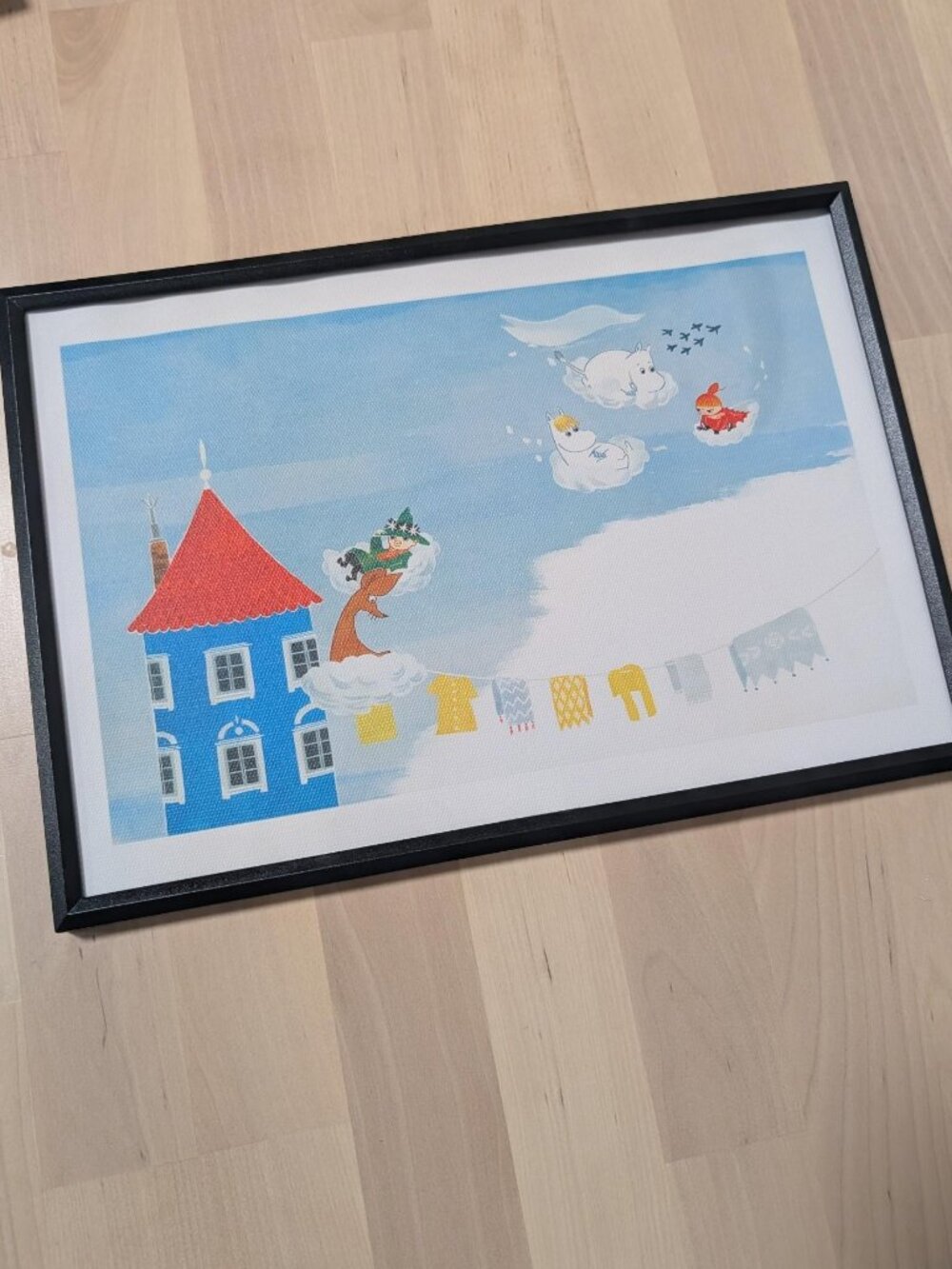 Moomin House Snorkmaiden Little My Snufkin Canvas Print 20x30cm framed